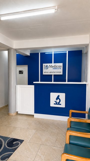 Reception desk of the Medicus Medical Laboratory Division